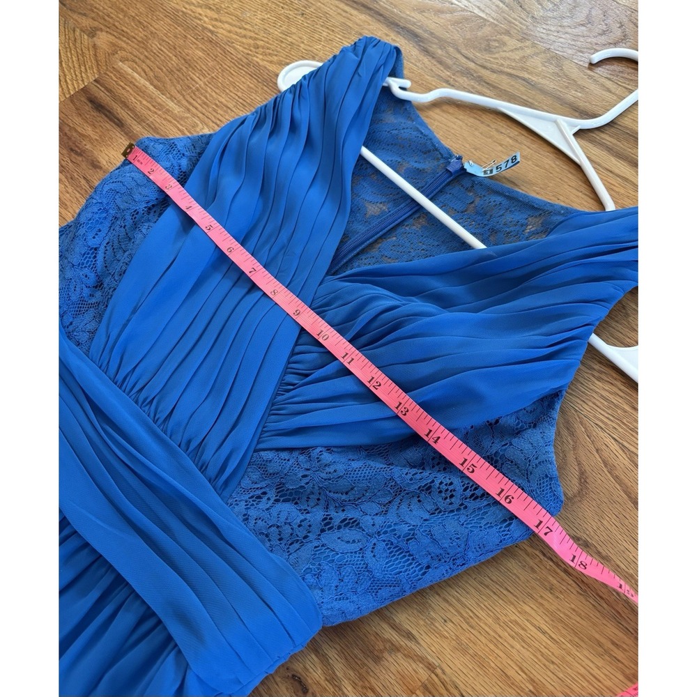 Jasmine B2 Dorris Wedding Bridesmaid Dress Size 6 Royal Blue V-neck‎ Chiffon - Picture 5 of 7